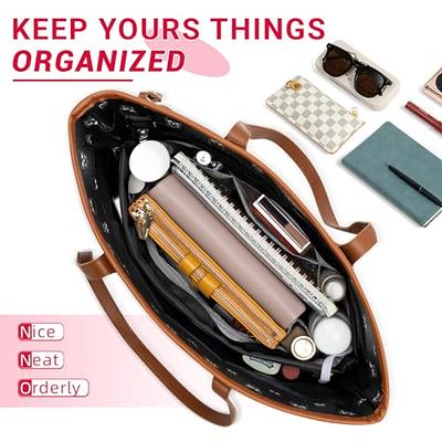 HyFanStr Purse Organizer Insert with Zipped Top for Tote Bag, Handbag Shaper  with 13 Pockets, Black M - Yahoo Shopping