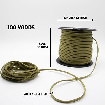 3mm x 100 Yards Waxed & Suede Leather Cord Roll - 100 Yards