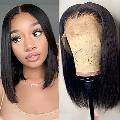 Clip in Hair Wigs Straight Lace Front Wigs Short Bob Wigs for