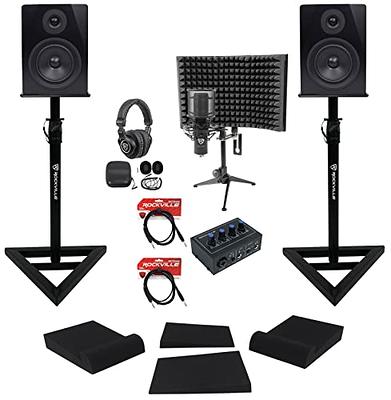 Soundcraft Notepad-12FX 12-Channel Mixer w/ 4x4 USB Interface with Lexicon  Effects Bundle with Rockville PRO-M50 Studio Headphones w/Detachable Coil