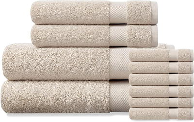 Delara Organic Cotton Feather Touch Quick Dry 700 GSM 6 Pack Bath