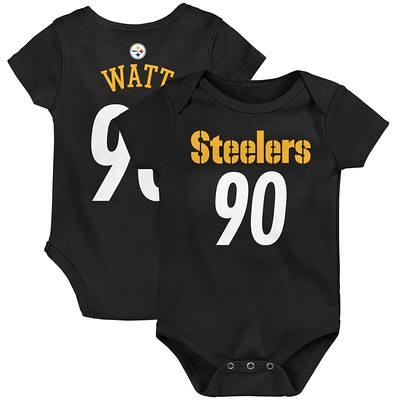 Youth Pittsburgh Steelers T.J. Watt Black Name & Number Mainliner Jersey  T-Shirt