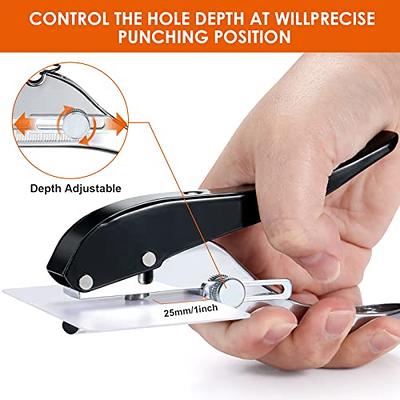 Single Hole Punch 3 8inch Heavy Duty Hole Puncher Paper Punch Handheld Long  Hole Punch Metal Hole Punch Tool for Paper Cards Plastic Cardboard 