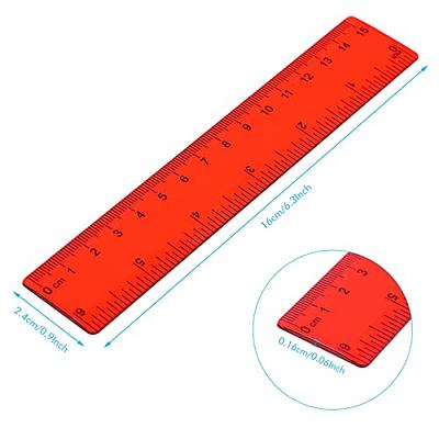 Transparent Ruler Clear 6 Inch Small Measuring Rulers School Home Office  Plastic