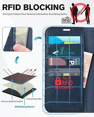 LAMEEKU iPhone 11 Wallet Case, iPhone 11 Card Holder Case with  Credit Card Slot Holder Money Pocket Leather Case Protective Phone Case  with TPU Bumper Cover for Apple iPhone 11 6.1 (