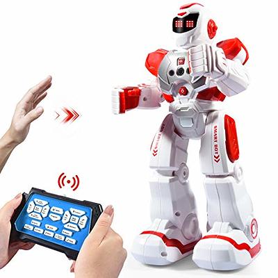 yiman Remote Control Robot Dog Toy, Programmable Interactive & Smart  Dancing Robots for Kids 5 and up, RC Stunt Toy Dog with Sound LED Eyes