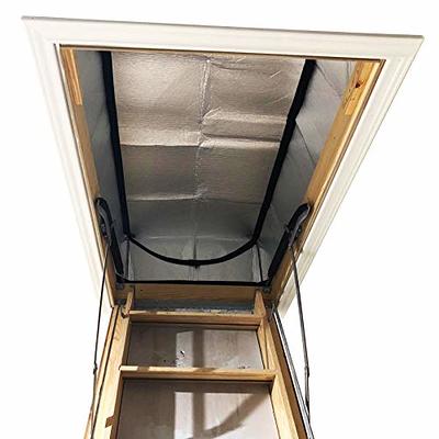 LEMOONE Attic Stairs Insulation Cover 25x54x11, Attic Door Insulation  Cover, R-Value 15.5 Attic Hatch Insulation, Class A Fireproof Attic Tent