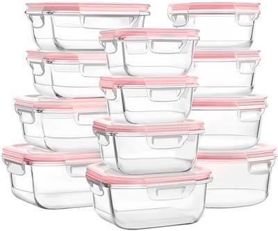 Lwithszg Food Storage Container with Dividers / Food Storage Bin Dividers Tray with Lid 5 Compartment Stackable Produce Saver Snackle Box for Fruit