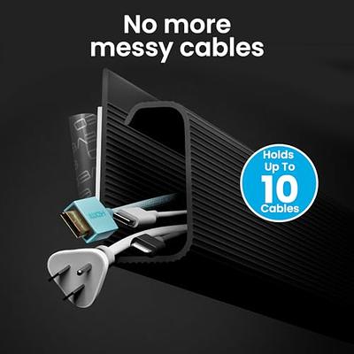 Cable Management ProOffice 96in J Channel Cable Raceways - 6X 16in Black No  Screw/No Drill Computer Cord Organizer - Cable Channels for Wire