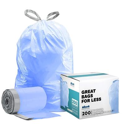 simplehuman Code H 9-Gallons White Outdoor Plastic Kitchen Drawstring Trash  Bag (60-Count) in the Trash Bags department at