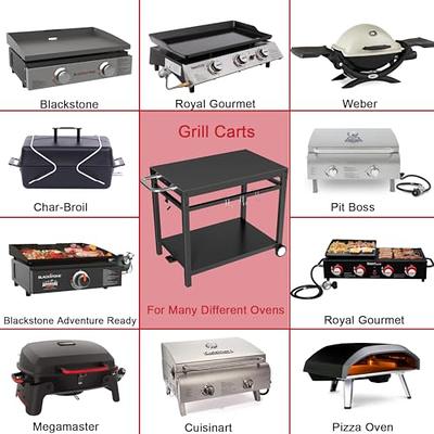 Ninja Black Aluminum Folding Grill Stand in the Grill Carts