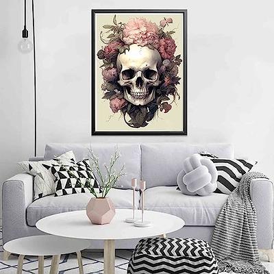 5D Diamond Painting Floral Skull Kit