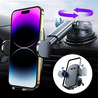 DesertWest Upgraded 2.0 Car Phone Holder Mount, [𝟭𝗦 𝗦𝐥𝐢𝐝𝐞 ] Simplest  Phone Mount for Car, Phone Holder Car for Dashboard/Windshield/Air Vent,  iPhone