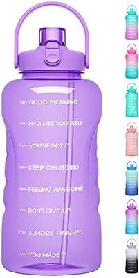 Water Bottle with Handle BPA Free Sports Water Bottles 20oz Large Plastic  Water Jug Motivational Water Bottle with Straw for Outdoor Hiking Camping