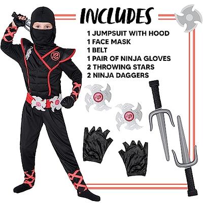 Girls Ultimate Dragon Ninja Costume, Large (12-14 Years Old)