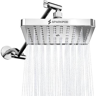 SparkPod Shower Head - High Pressure Rain - Luxury Modern Chrome Look -  Tool-less 1-Min Installation - Adjustable Replacement for Your Bathroom  Shower