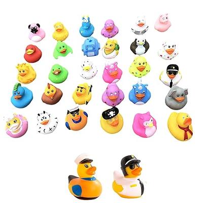 12 Pcs Mini Rubber Ducks and 12 Pcs Rubber Frogs Squeak and Float