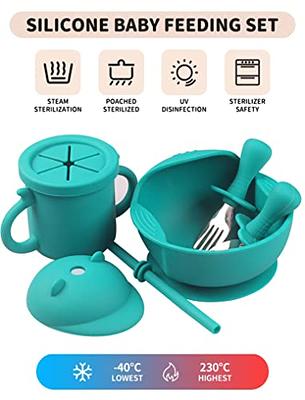  Sperric Silicone Suction Baby Bowl with Lid - BPA Free - 100%  Food Grade Silicone - Infant Babies And Toddler Self Feeding : Baby