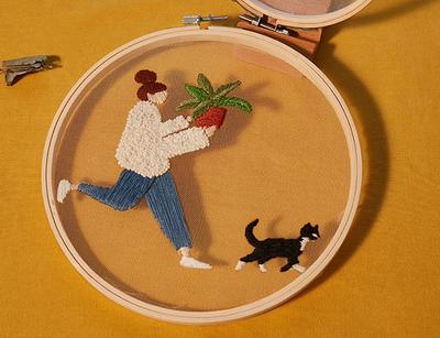 Christmas Embroidery Kit Beginner, Beginner Kit, Modern Embroidery