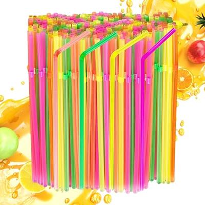 Colorful Extra Long Flexible Bendy Party Disposable Drinking