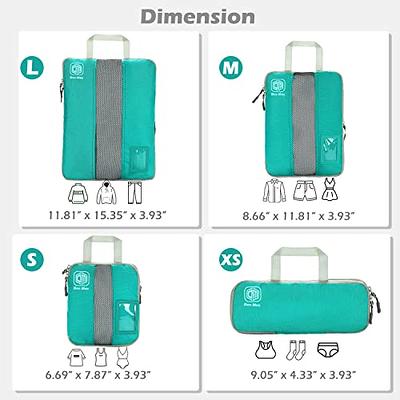 Dec-Mec 4 Set Compression Packing Cubes with Labels for Travel, Expandable  Packing Organizers, Carry On Luggage Suitcase Organizer Bags as Travel  Accessories (4set(1L+1M+S+1XS), Blue-4) - Yahoo Shopping