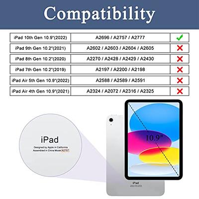 Tablet Case For Apple iPad 10 10.9 2022 10th Generation A2696 A2757 A2777  Soft Silicone Trifold Magnetic Stand Flip Smart Cover