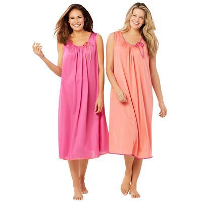 Plus Size Women's 2-Pack Sleeveless Nightgown by Only Necessities in Sweet  Coral Paradise Pink (Size 1X) - Yahoo Shopping