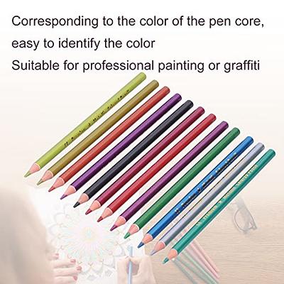 12Pcs Colored Pencils, 17.5cm Oil Based Colour Pencil Crayons