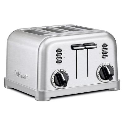 Salton Digital Long Slot 4 Slice Toaster, Stainless Steel