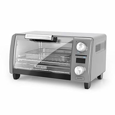 Black+Decker TOD1775G Crisp N Bake Air Fry Digital Toaster Oven, 9 Pizza  or 4 Slices of Bread, Gray - Yahoo Shopping