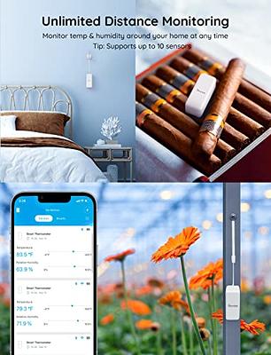 Govee WiFi Hygrometer Thermometer Sensor 3 Pack, Indoor Wireless Smart  Temperature Humidity Monitor with Remote App Notification Alert, 2 Years  Free