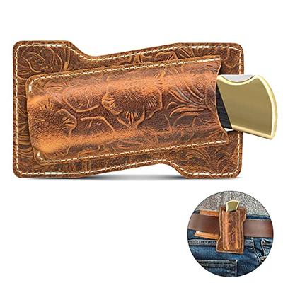 Leather Belt Sheath and Case for Opinel Knives Pocket Knife Holder