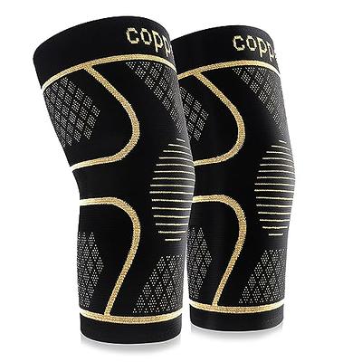 Copper Compression Knee Sleeve - Copper Infused Knee Stabilizer Support  Brace for Meniscus Tear, ACL, MCL, Arthritis, Joint Pain Relief, Running