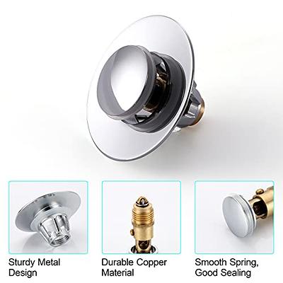 Bathroom Sink 38mm Drain Hole, Bathroom Sink Drain Stopper, Universal  Pop-Up Bounce Drain Plug Filter, Brass Sink Drain Strainer, Push Type  Bathtub