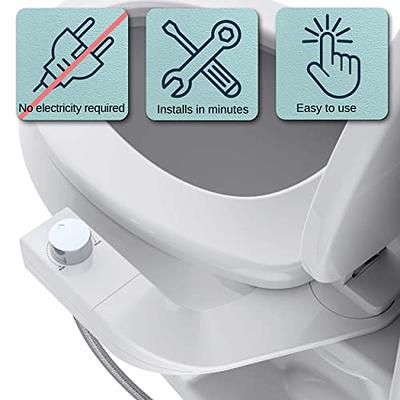 SAMODRA Non-Electric Bidet - Self Cleaning Dual Nozzle (Frontal and Rear  Wash) Fresh Water Bidet Toilet Seat Attachment with Independent Adjustable