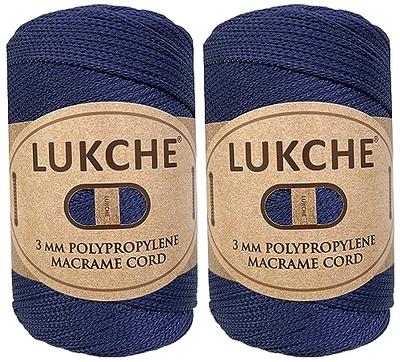 Lukche 3mm Premium Polyester Macrame Cord 2 Skein (2x147 Yards