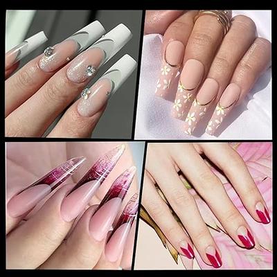 French Smile Line Dual Sticker for Poly Extension Gel Dual Nail Forms, 4  Sheets French Nail
