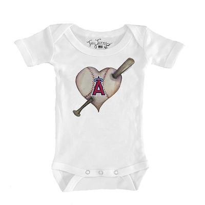 Lids Los Angeles Angels Tiny Turnip Women's Baseball Flag Raglan 3/4 Sleeve  T-Shirt - White/Black