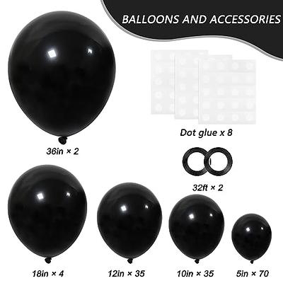  100pcs Black Balloons, 12 inch Latex Balloons, Helium Black  Party Balloons for Birthday Baby Shower Wedding Graduation Holiday Ballons  Party Decor(With 2 Black Ribbons) : Toys & Games