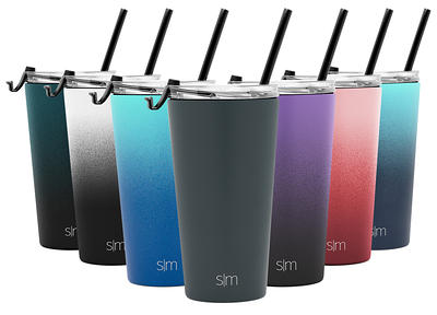 Simple Modern 20 oz Classic Tumbler with Straw & Flip Lid - 18/8 Stainless  Steel Water Bottle Pattern: Ocean Geode 