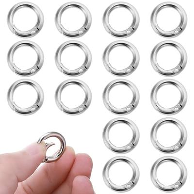 CRAFTMEMORE Metal O Ring Spring Opening Purse Making Snap Angle-Edge O-Rings  Clip Key Ring Holder 2pcs SCOF (1 1/2 Inch, Gunmetal) Inside Diameter 1 1/2  Inch Gunmetal