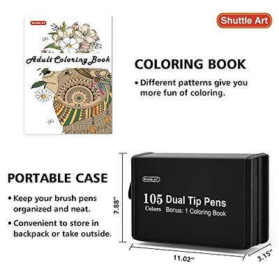 Shuttle Art Dual Tip Brush Pens Art Markers, 25 Colors Fine and Brush Dual  Tip Markers Set with 1 Coloring Book for Kids Adult Artist Calligraphy Hand  Lettering Journal Doodling Writing - Yahoo Shopping