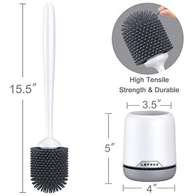 SetSail Silicone Toilet Bowl Brush and Holder Automatic Toilet Brushes for  Bathroom with Holder Ventilated Toilet Cleaner Brush for Toilet Scrubber  Cleaning 1 Pack