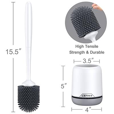 Lefree Silicone Toilet Brush, Household Toilet Bowl Brush and Holder S