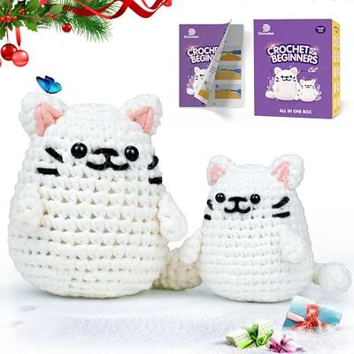 Bureebo Animal Crochet Kit for Beginners, 8PCS Crochet Kits for Beginners  Adults with Step-by-Step Video Tutorials, Keychain Beginner Crochet Kit