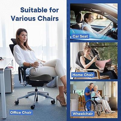 Waoaw Seat Cushion, Office Chair Cushions Butt Pillow for Long Sitting, Memory Foam Chair Pad for Back, Coccyx, Tailbone Pain Relief