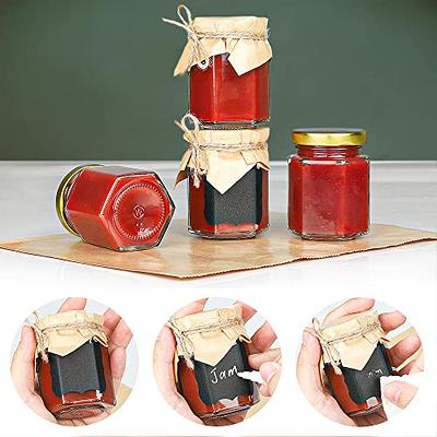Small Glass Jars with Lids, 1.5 oz Mini Jam Jars, Small Honey Jars