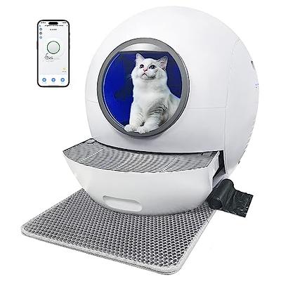 Yitahome  17 Inch Xl Covered Hooded Extra Large Enclosed Cat Litter Box  With Mat And Litter Scoop Odorless Anti Splashing Gray