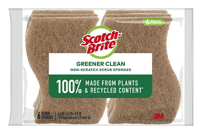 Scotch-Brite Zero Scratch Non-Scratch Scrub Sponges, 6 Scrubbing Sponges