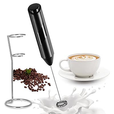 1pc Milk Frother Handheld, USB Rechargeable 3 Speeds Mini Electric Milk  Foam Maker Blender Mixer for Coffee, Latte, Cappuccino, Hot Chocolate, Egg  Whisks & Stainless Steel Stand Included